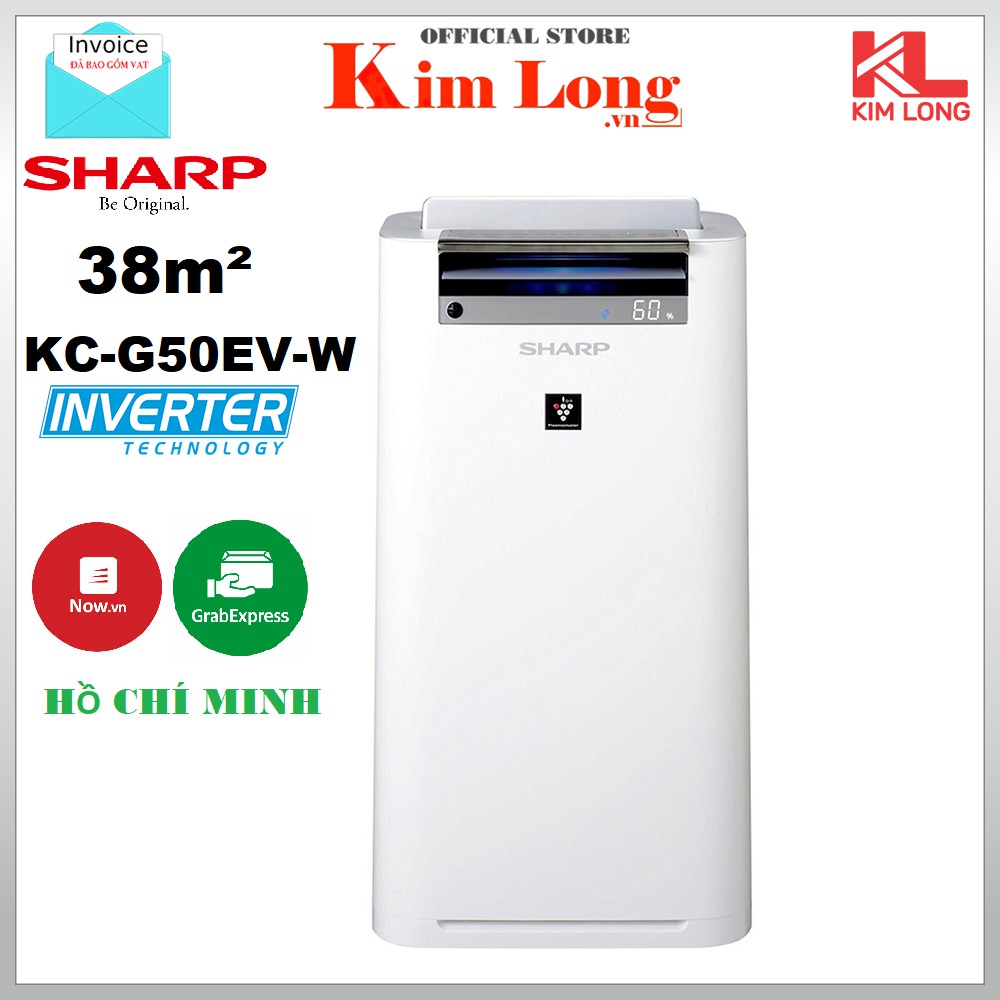[Hỏa tốc HCM] Máy lọc không khí tạo ẩm Sharp KC-G50EV-W - Bảo hành chính hãng 12 tháng